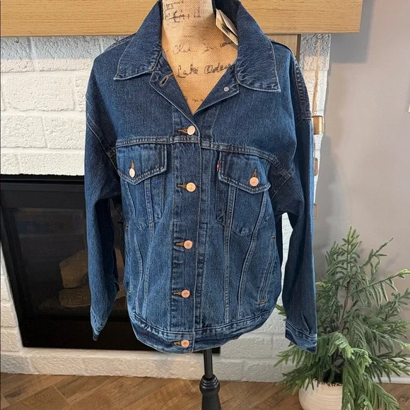 🆕 Levi's Women's 90’s Trucker Blue Denim Jacket - Picture 1 of 4